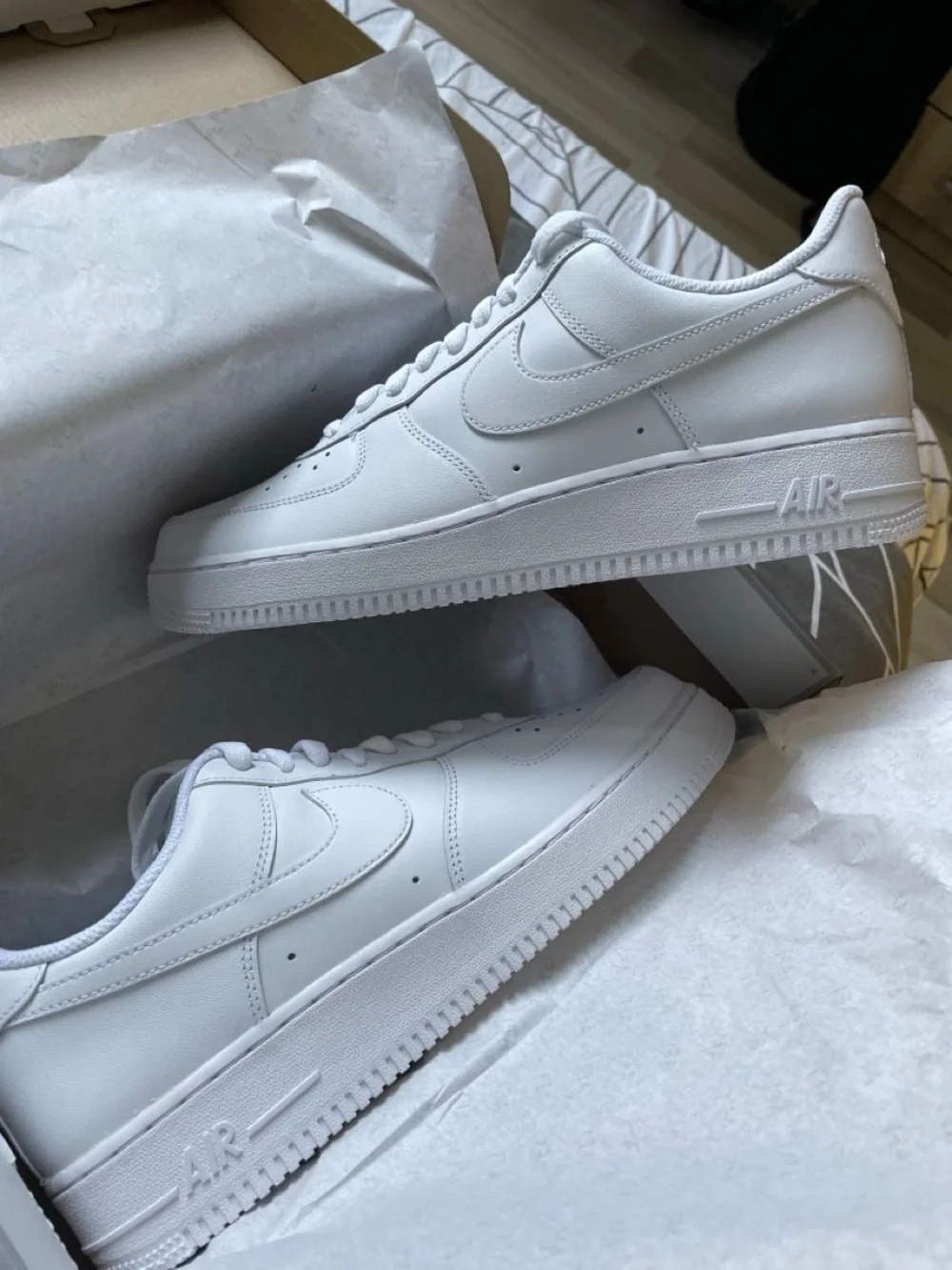 Nike White Leather Low-Top Sneakers